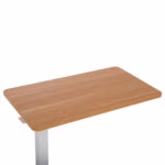 Töölaud ERGO ühe jalaga 70x40xH66-106cm, manuaalne, tamm/valge - Pilt 4