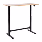 Töölaud ERGO manuaalne 120x60xH70-115cm, tamm/must - Pilt 2