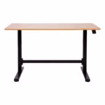Töölaud ERGO manuaalne 120x60xH70-115cm, tamm/must - Pilt 4