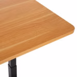 Töölaud ERGO manuaalne 120x60xH70-115cm, tamm/must - Pilt 5