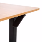 Töölaud ERGO manuaalne 120x60xH70-115cm, tamm/must - Pilt 7