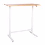 Töölaud ERGO manuaalne 120x60xH70-115cm, tamm/valge - Pilt 2