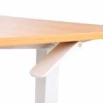 Töölaud ERGO manuaalne 120x60xH70-115cm, tamm/valge - Pilt 3