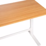 Töölaud ERGO manuaalne 120x60xH70-115cm, tamm/valge - Pilt 4