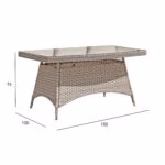 Laud EDEN 150x100xH74 cm, beež - Pilt 2