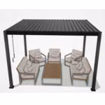 Varikatus MIRADOR-111 3x3m, tumehall - Pilt 5
