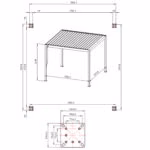 Varikatus MIRADOR-88 3x3m, tumehall - Pilt 7
