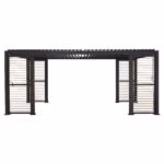 Varikatus MIRADOR-111 lamellseintega 3x6m, tumehall - Pilt 4