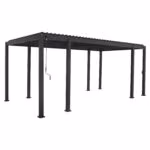Varikatus MIRADOR-111 lamellseintega 3x6m, tumehall - Pilt 6
