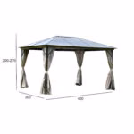 Varikatus SUNSET 3x4xH2/2,7m, taupe/pruu - Pilt 2