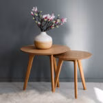 Abilauad HELENA 2tk komplektis D50xH45cm, D40xH40cm, tamm - Pilt 4