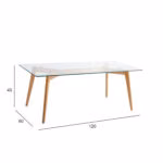 Diivanilaud HELENA 120x60xH45cm, klaas - Pilt 2