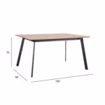 Söögilaud HELENA_160x90x75cm, tamm - Pilt 3