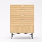 Kummut BASSEL 80x40xH114cm, 3D melamiin - Pilt 2