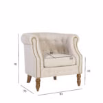 Tugitool HOLMES 83x75xH78cm, bee˛ - Pilt 2