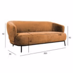 Diivan GEMALA 2,5 kohaline, oranž - Pilt 5