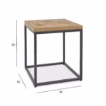 Abilaud INDUS 45x45xH50cm, tamm - Pilt 2