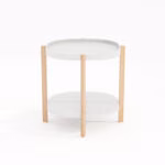 Abilaud NORAH 50x50xH55cm, valge - Pilt 2