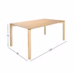 Söögilaud GARDENIA 150x90xH75cm, tamm - Pilt 5