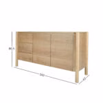 Kummut GARDENIA 143x43xH80,5cm, tamm - Pilt 7