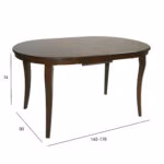 Söögilaud JOY 145/178x90xH74cm, tume päh - Pilt 3