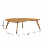 Diivanilaud SCARLETTE 120x60xH38cm, tamm - Pilt 2