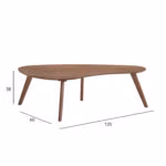 Diivanilaud SCARLETTE 120x60xH38cm, pähk - Pilt 2