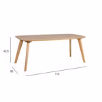 Diivanilaud DAHLIA 110x50xH42,5cm, tamm - Pilt 2