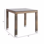 Laud LARACHE 80x80xH75cm, beež - Pilt 2