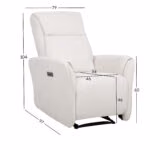 Tugitool HEIDY elektriline recliner, valge - Pilt 2