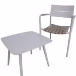 Rõdukomplekt COCORA laud, 2 tooli, taupe - Pilt 3