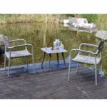 Rõdukomplekt COCORA laud, 2 tooli, taupe - Pilt 5