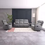 Diivan MAREN 2-kohaline manuaalne recliner, hall - Pilt 6