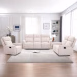 Diivan MAREN 2-kohaline manuaalne recliner, beež - Pilt 6
