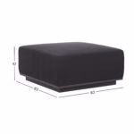 Tumba FULLER 83x83xH42cm, tumehall - Pilt 6