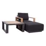 Tumba FULLER 83x83xH42cm, tumehall - Pilt 5