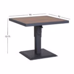 Laud PARKER 85x85xH52-75cm, hall - Pilt 4