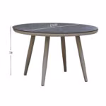 Laud SILVA D120xH75 cm, hallikasbeež - Pilt 2