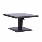 Laud TOMSON 85x85xH52-75cm, tumehall - Pilt 6