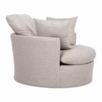 Tugitool FLUFFY pöörlev 110x105xH65/86cm, helehall - Pilt 3