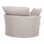 Tugitool FLUFFY pöörlev 110x105xH65/86cm, helehall - Pilt 4