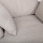 Tugitool FLUFFY pöörlev 110x105xH65/86cm, helehall - Pilt 7
