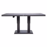 Laud TOMSON 150x90xH52-75cm, tumehall - Pilt 3
