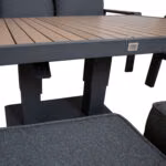 Aiamööblikomplekt PARKER 6-osaline, hall - Pilt 3