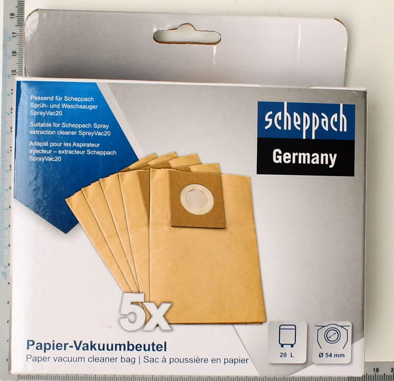 259001240 Tolmukottid tekstiilipesurile SprayVac20