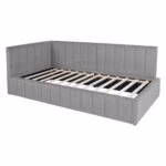 Voodi JASPER 90x200cm, hall - Pilt 4