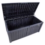Säilituskast PRAIA 143x67,5x60,5cm/450L, must plastik - Pilt 7