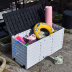 Säilituskast ALISA 112,8x49x53,5cm/265L, valge/hall plastik - Pilt 5