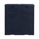 Prügikast GALA 78x41xH86cm/230L, must plastik - Pilt 2