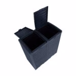 Prügikast GALA 78x41xH86cm/230L, must plastik - Pilt 5